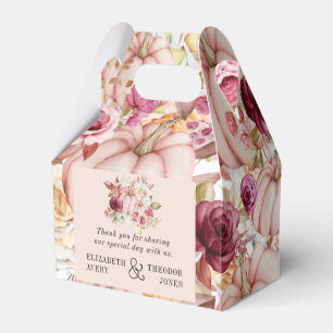 Ballotins Mariage Personnalisé Automne Rose Bourgogne Floral