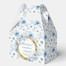 Ballotins Mariage Romantique Aquarelle Pastel Bleu Or Remerc