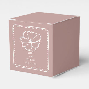 Ballotins Mariage rose fleur