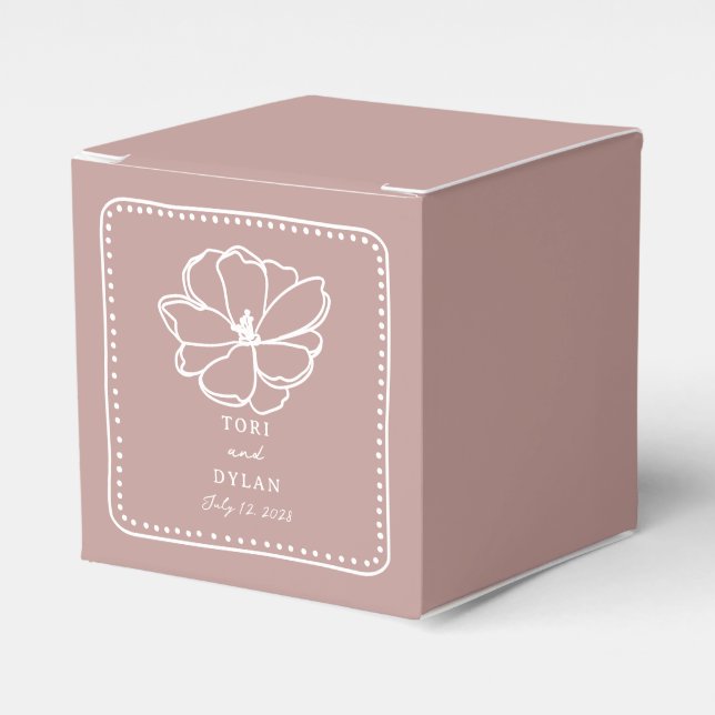 Ballotins Mariage rose fleur (Verso)