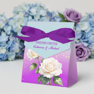 Ballotins Mariage Roses Ombrées Aquarelle Bleu Rose Violet