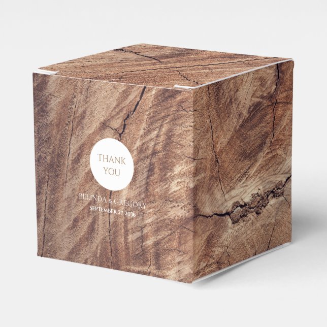 Ballotins Mariage rustique en bois (Verso)