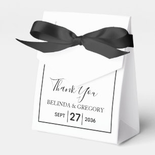 Ballotins Mariage simple minimaliste noir et blanc