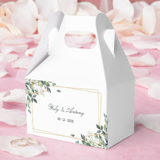 Ballotins Mariage Sucré Minimaliste Moderne à Feuille Verte