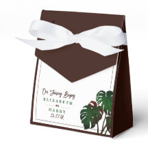 Mariage tropical de la plage de Monstera