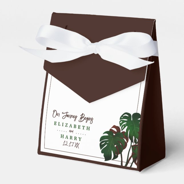 Ballotins Mariage tropical de la plage de Monstera (Verso)