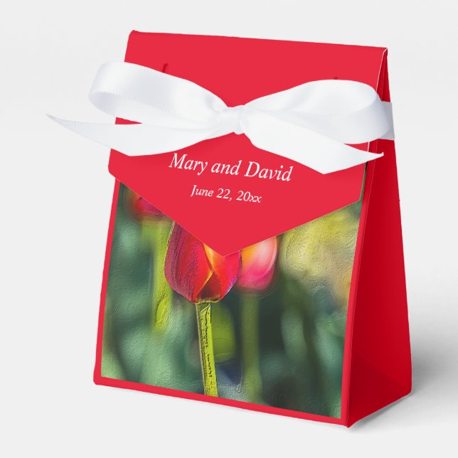 Ballotins Mariage Tulipe texturé (Verso)