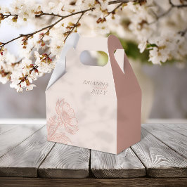 Ballotins Mariage végétal rose minimaliste