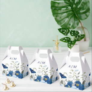 Ballotins mariage vintage bleu aquarelle