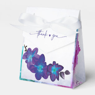 Ballotins Mariage violet et orchidée bleue