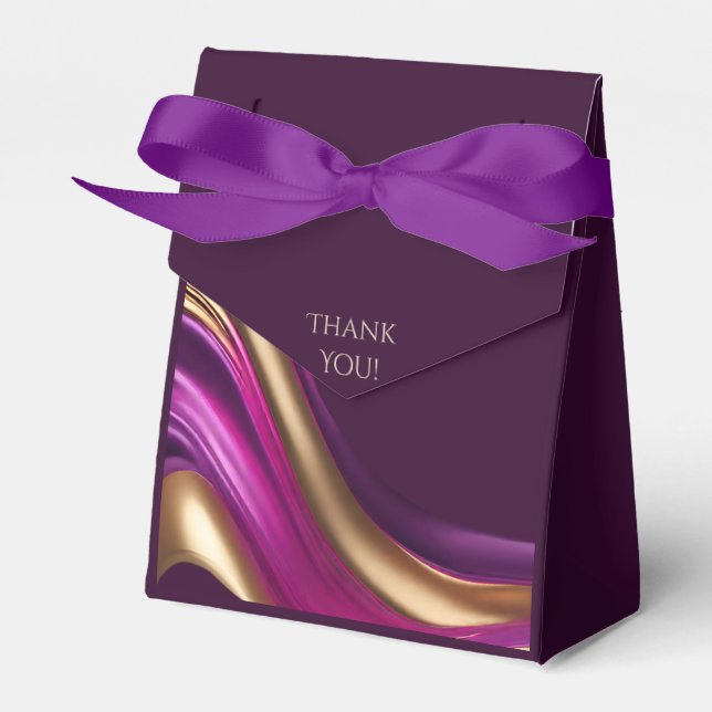 Ballotins Mariage-violet moderne Fuchsia et or (Verso)