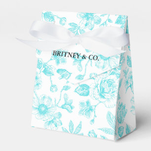 Ballotins Mariée & Co. Toile Florale Bleue Personnalisée
