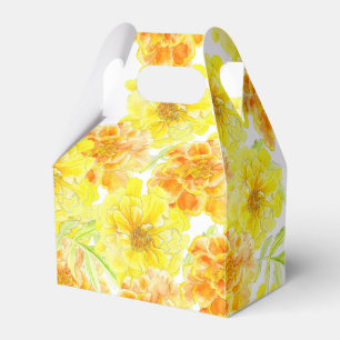 Ballotins marigolds mariage aquarelle jaune orange
