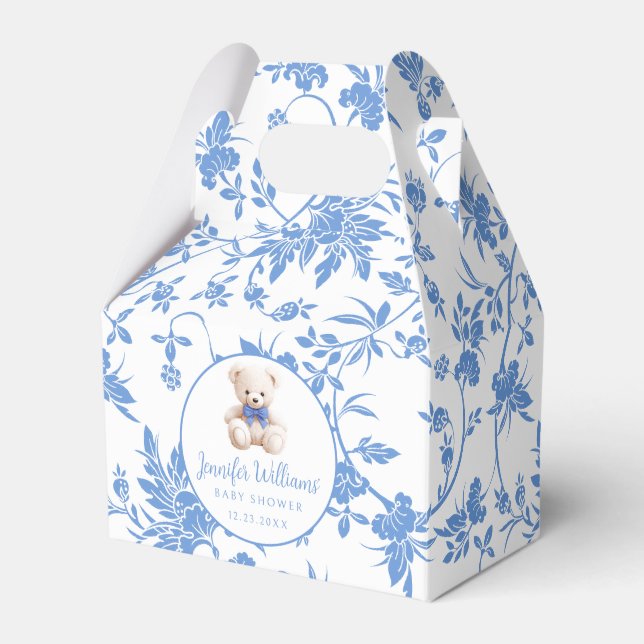 Ballotins Marine bleu ours en peluche bébé garçon douche bal (Verso)