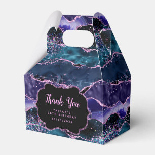 Ballotins Marine Bleu violet Océan Agate Anniversaire Merci