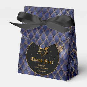 Ballotins Marine Blue Dragon Scales Or Anniversaire Merci