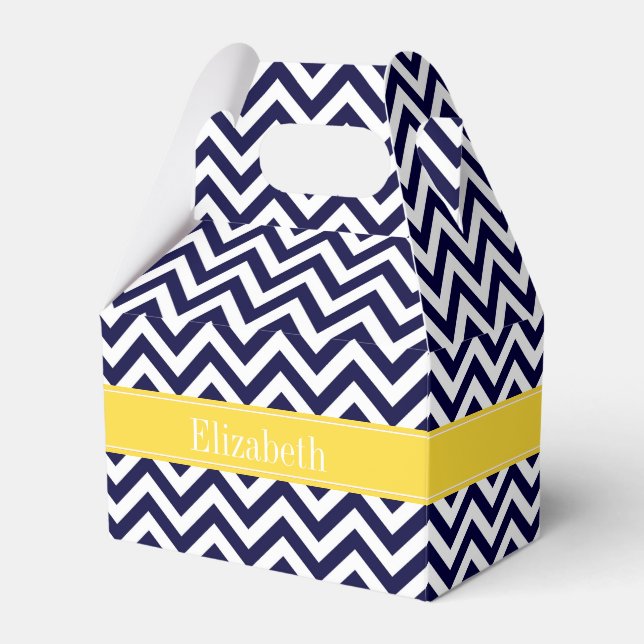 Ballotins Marine Blue Lg Chevron Nom de l'ananas Monogramme (Verso)