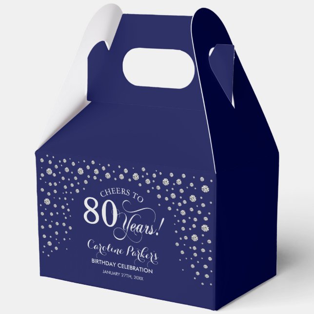 Ballotins Marine Blue Silver 80e anniversaire (Recto)