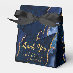 Ballotins Marine et Gold Agate Anniversaire Merci