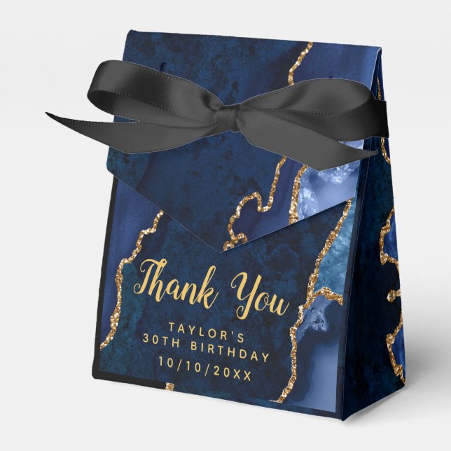 Ballotins Marine et Gold Agate Anniversaire Merci (Verso)