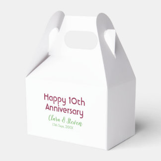 Ballotins MARON GREEN PASTEL happy 10th anniversary wedding