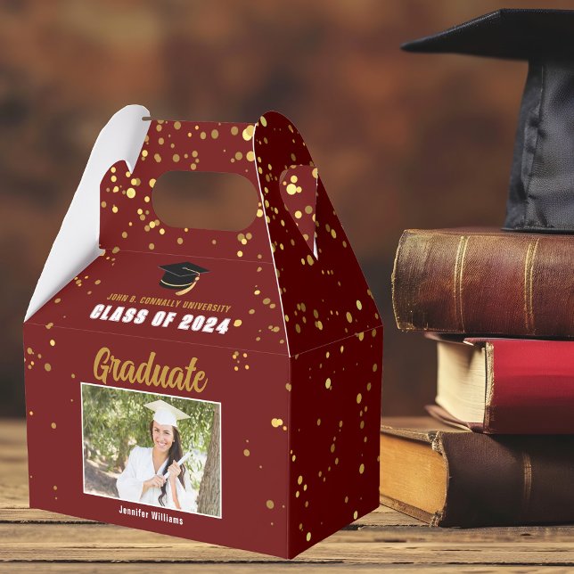 Ballotins Maroon Gold College Graduation Photo 2025 Party (Créateur téléchargé)
