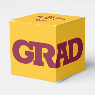 Ballotins Maroon sur Jaune Gold Graduation Party