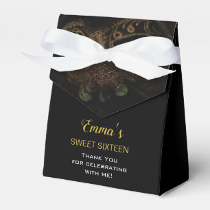 Ballotins Masquerade Gold Black Sweet 16 Merci d'anniversair