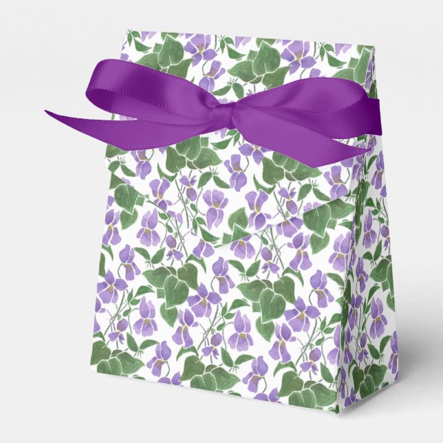 Ballotins Mauve Violets Floral Ballotin de tente (Verso)