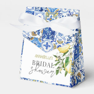 Ballotins Méditerranéen Carrelage Bleu Citron Shower Nuptial