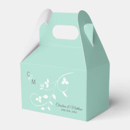 Ballotins Menthe vert et gris clair Initiales Merci