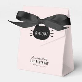 Ballotins Meow Chat noir visage rose fille Anniversaire