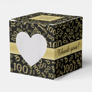 Ballotins "Merci" : 100ème anniversaire de fête Gold/Black T