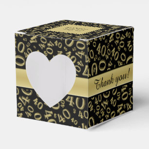 Ballotins "Merci": 40e anniversaire Gold/Black