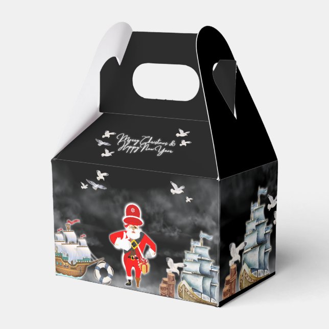 Ballotins Merci à votre équipage avec Pirate Père Noël Party (Verso)