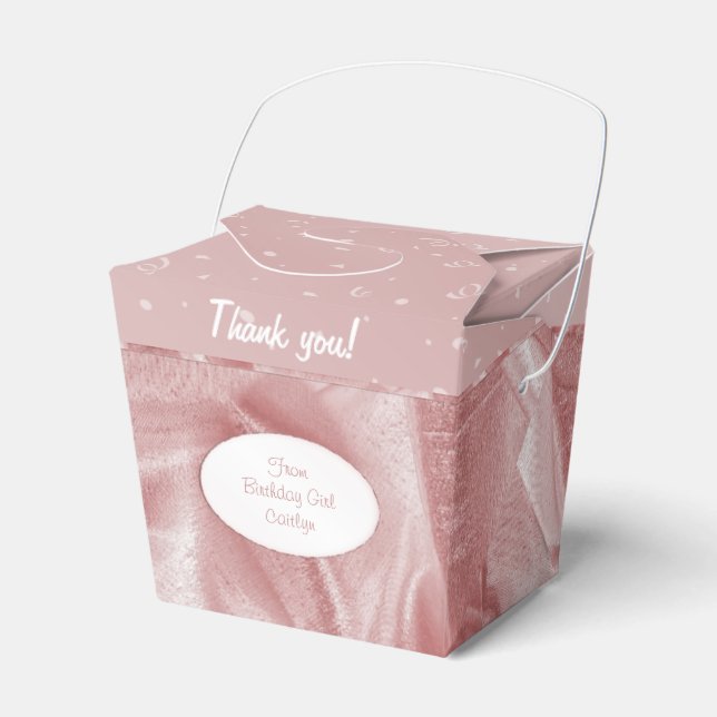 Ballotins "Merci" Anniversaire Rose Texturé Look (Verso)