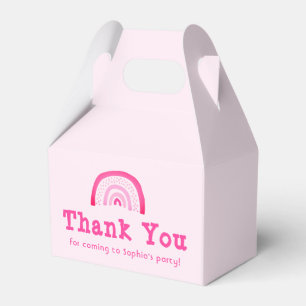 Ballotins Merci arc-en-ciel rose personnalisable fête d'anni