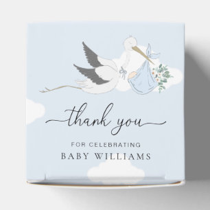Ballotins Merci Baby shower de la cigogne bleue