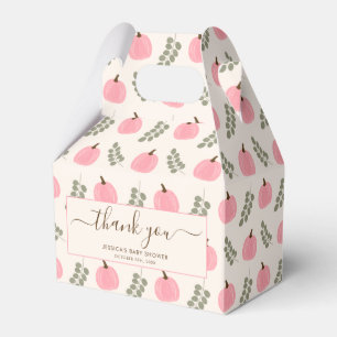 Ballotins Merci Baby shower Eucalyptus Citrouille rose migno