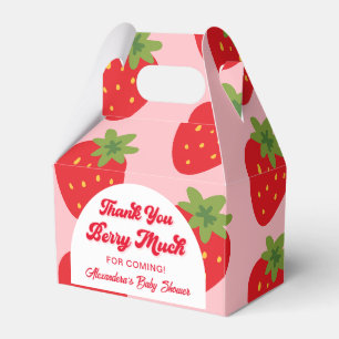 Ballotins Merci Baby shower fraise