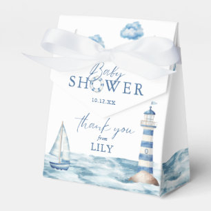Ballotins Merci Baby shower nautique aquarelle