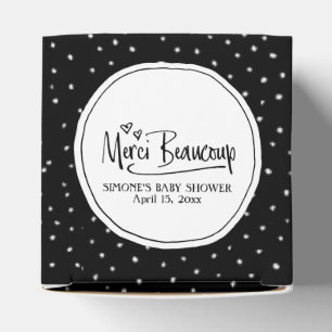 Ballotins "Merci Beaucoup" Paris Baby shower personnalisé