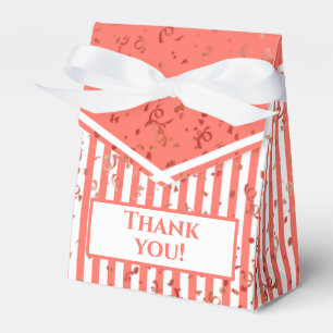 Ballotins Merci - Corail/Blanc Simple Stripes Motif