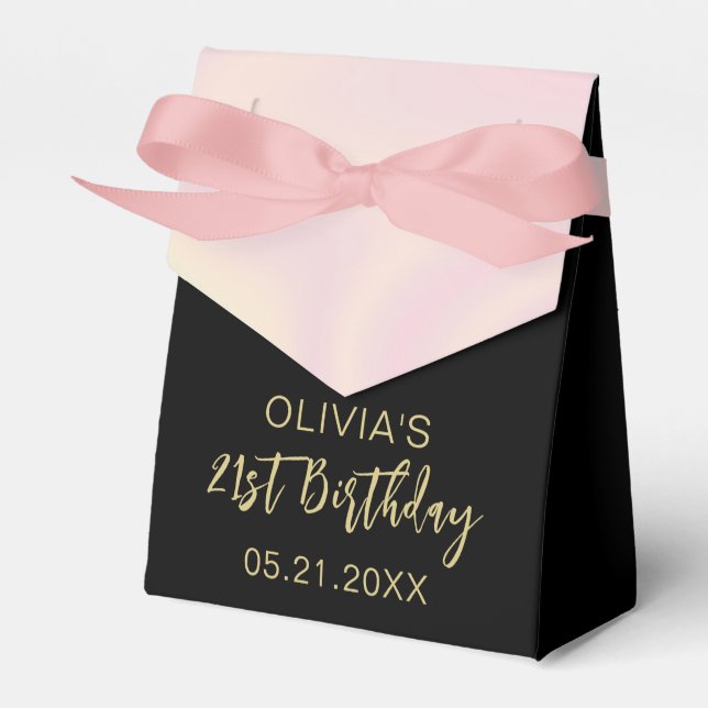 Ballotins Merci d'anniversaire Ballotin rose moderne (Verso)