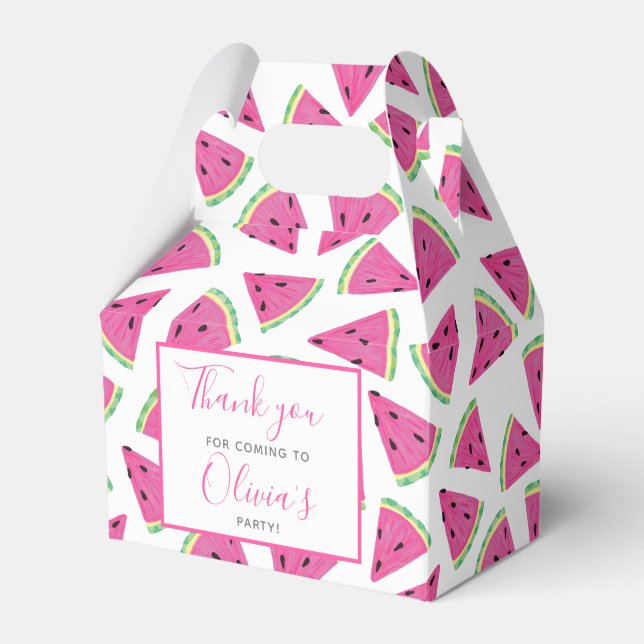 Ballotins Merci d'anniversaire de Pink Watermelon (Verso)