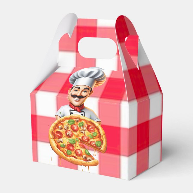 Ballotins Merci d'anniversaire de Pizza pour enfants (Verso)