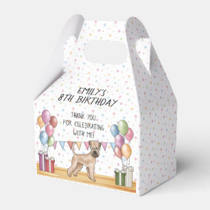 Ballotins Merci d'anniversaire du chien roux roux à couche m