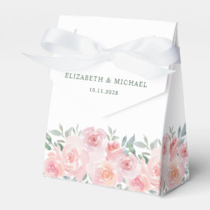 Ballotins Merci d'aquarelle rose mariage