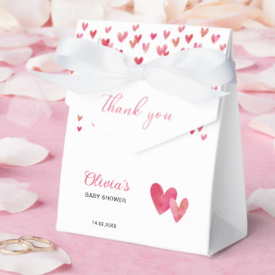 Ballotins Merci de Baby shower au coeur doux