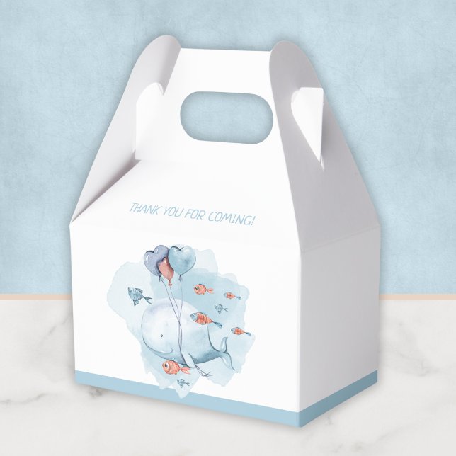 Ballotins Merci de Baby shower baleine (Whale Baby Shower Thank You Favor Boxes
)